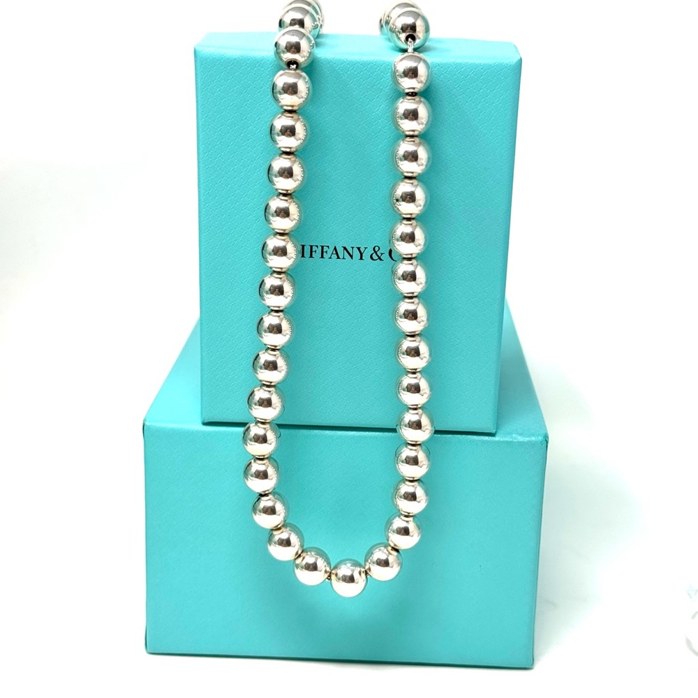 Authentic Tiffany & Co.10mm Ball Beaded Necklace.